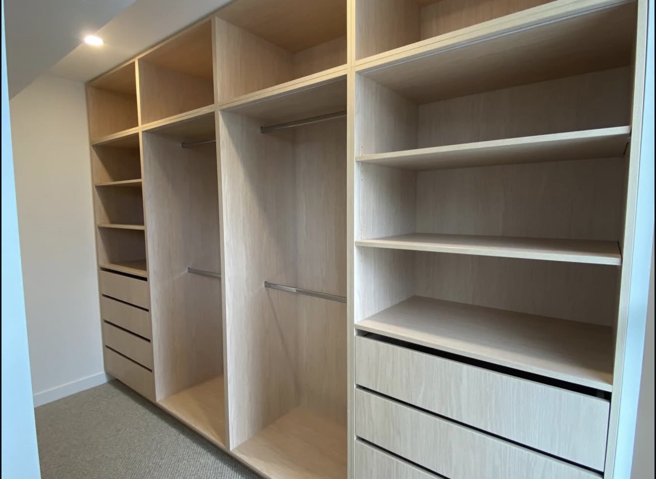 Walk-in wardrobe joinery